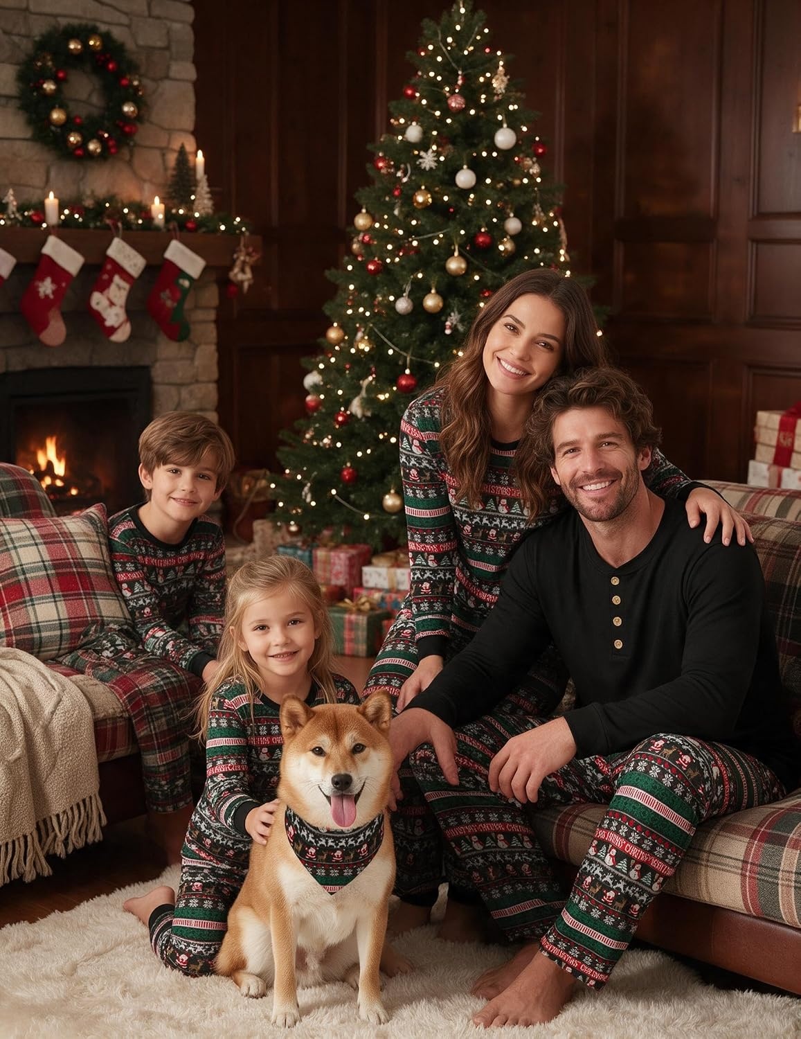 image:imageEkouaer Family Christmas Pajamas Matching Sets Pjs Holiday Lounge SetsSnowman