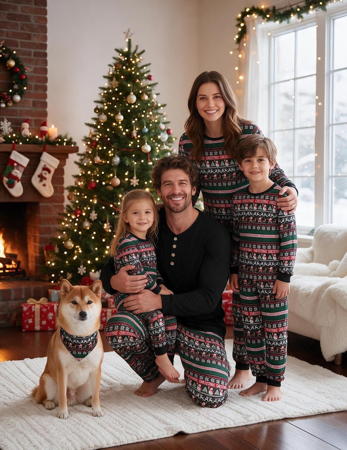 image:imageEkouaer Family Christmas Pajamas Matching Sets Pjs Holiday Lounge SetsSnowman