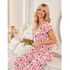 Ekouaer 2 Pack Womens Pajama Set Short Sleeve Sleepwear Soft Pjs Lounge Set(Christmas Red/Christmas Pink)