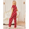 Ekouaer 2 Pack Womens Pajama Set Short Sleeve Sleepwear Soft Pjs Lounge Set(Christmas Red/Christmas Pink)