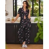 Ekouaer 2 Pack Womens Pajamas Sets Short Sleeve Pjs Button Up Sleepwear Set(Cherries and Bows)