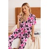 Ekouaer 2 Pack Womens Pajamas Sets Short Sleeve Pjs Button Up Sleepwear Set(Stars and Bows)