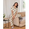 Ekouaer 2 Pack Womens Pajamas Sets Short Sleeve Pjs Button Up Sleepwear Set(Stars and Bows)