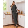 Ekouaer 2 Piece Lounge Sets for Women Long Sleeve Matching Pajama Set(Dark Gray)