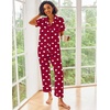 Ekouaer 2 Piece Satin Short Sleeve Pajamas Set Button Down Sleepwear(Black Rugby)