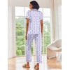 Ekouaer 2 Piece Satin Short Sleeve Pajamas Set Button Down Sleepwear(Pink Striped)