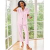 Ekouaer 2 Piece Satin Short Sleeve Pajamas Set Button Down Sleepwear(Red Hearts)