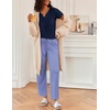 Ekouaer 2 Piece Womens Pajamas Set Short Sleeve Pjs Print Pants Lounge Set(Blue Stripe)