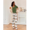 Ekouaer 2 Piece Womens Pajamas Set Short Sleeve Pjs Print Pants Lounge Set(Green Tie-dye)