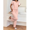 Ekouaer 2 Piece Womens Pajamas Set Short Sleeve Pjs Print Pants Lounge Set(Pink Stripes)