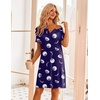 Ekouaer 3 Pack Women’s Sleepshirts Soft Sleepwear Short Sleeve T-Shirt Nightgowns Casual Sleepdress Nightshirts(Moon+star+constellation)