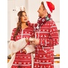 Ekouaer Christmas Matching Onesie for Couples Adult Hooded Pajamas(Red Reindeer)