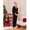 Ekouaer Christmas Pajamas Womens Long Sleeve Holiday Matching Pjs Set(Christmas Black Candy)