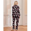 Ekouaer Christmas Pajamas Womens Long Sleeve Holiday Matching Pjs Set(Christmas Black Santa)