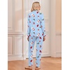 Ekouaer Christmas Pajamas Womens Long Sleeve Holiday Matching Pjs Set(Christmas Blue)