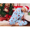 Ekouaer Christmas Pajamas Womens Long Sleeve Holiday Matching Pjs Set(Christmas Blue)