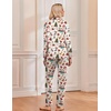 Ekouaer Christmas Pajamas Womens Long Sleeve Holiday Matching Pjs Set(Christmas Champagne)