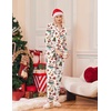 Ekouaer Christmas Pajamas Womens Long Sleeve Holiday Matching Pjs Set(Christmas Champagne)