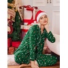 Ekouaer Christmas Pajamas Womens Long Sleeve Holiday Matching Pjs Set(Christmas Green)