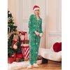 Ekouaer Christmas Pajamas Womens Long Sleeve Holiday Matching Pjs Set(Christmas Green Elf)