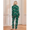 Ekouaer Christmas Pajamas Womens Long Sleeve Holiday Matching Pjs Set(Christmas Green Snowman)