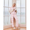 Ekouaer Christmas Pajamas Womens Long Sleeve Holiday Matching Pjs Set(Christmas Pink)