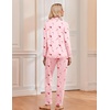 Ekouaer Christmas Pajamas Womens Long Sleeve Holiday Matching Pjs Set(Christmas Pink Candy)