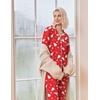 Ekouaer Christmas Pajamas Womens Long Sleeve Holiday Matching Pjs Set(Christmas Red Print)