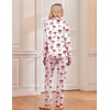 Ekouaer Christmas Pajamas Womens Long Sleeve Holiday Matching Pjs Set(White Red Bow Knot)