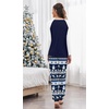 Ekouaer Christmas Pajamas for Women Cute Print Long Sleeve Pj Lounge Set(Christmas Crew)