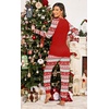 Ekouaer Christmas Pajamas for Women Cute Print Long Sleeve Pj Lounge Set(Christmas Reindeer)