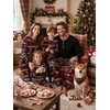 Ekouaer Family Christmas Pajamas Matching Sets Pjs Holiday Lounge Sets(Gingerbread)