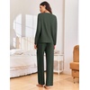 Ekouaer Pajama Set Womens Soft Pjs 2 Piece Long Sleeve Lounge Sets(Army Green)