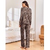 Ekouaer Pajama Set Womens Soft Pjs 2 Piece Long Sleeve Lounge Sets(Leopard)