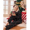 Ekouaer Pajama Sets Women 2 Piece Long Sleeve Sleepwear Cozy Pjs Loungewear(Christmas Black Candy)