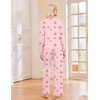Ekouaer Pajama Sets Women 2 Piece Long Sleeve Sleepwear Cozy Pjs Loungewear(Christmas Pink Snowflake)
