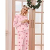 Ekouaer Pajama Sets Women 2 Piece Long Sleeve Sleepwear Cozy Pjs Loungewear(Christmas Pink Snowflake)
