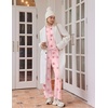 Ekouaer Pajama Sets Women 2 Piece Long Sleeve Sleepwear Cozy Pjs Loungewear(Christmas Pink Snowflake)