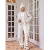 Ekouaer Pajama Sets Women 2 Piece Long Sleeve Sleepwear Cozy Pjs Loungewear(Christmas White)