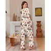 Ekouaer Pajamas for Women Set Long Sleeve 2 Piece Lounge Sets Fall Soft Pjs(Vintage Caroler Christmas)