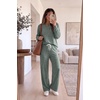 Ekouaer Pajamas for Women Set Soft 2 Piece Lounge Set Fall Outfits(Army)