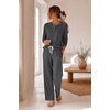 Ekouaer Pajamas for Women Set Soft 2 Piece Lounge Set Fall Outfits(Dak Grey)
