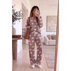 Ekouaer Pajamas for Women Set Soft 2 Piece Lounge Set Fall Outfits(Leopard + Bow)