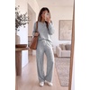 Ekouaer Pajamas for Women Set Soft 2 Piece Lounge Set Fall Outfits(Light Grey)