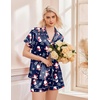 Ekouaer Womens Christmas Pajamas Silk Satin Sleepwear Holiday Matching Pjs(Christmas Navy Snowman)