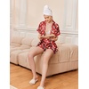Ekouaer Womens Christmas Pajamas Silk Satin Sleepwear Holiday Matching Pjs(Christmas Red)