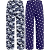 Ekouaer 2 Pack: Boys Pajamas Pants Soft Elastic Waist PJ Bottoms Comfy Lounge Long Pants with 2 Pockets 4-14 Years(Camouflage)