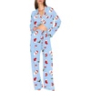 Ekouaer Christmas Pajamas Womens Long Sleeve Holiday Matching Pjs Set(Christmas Blue)