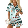 Christmas Green Striped