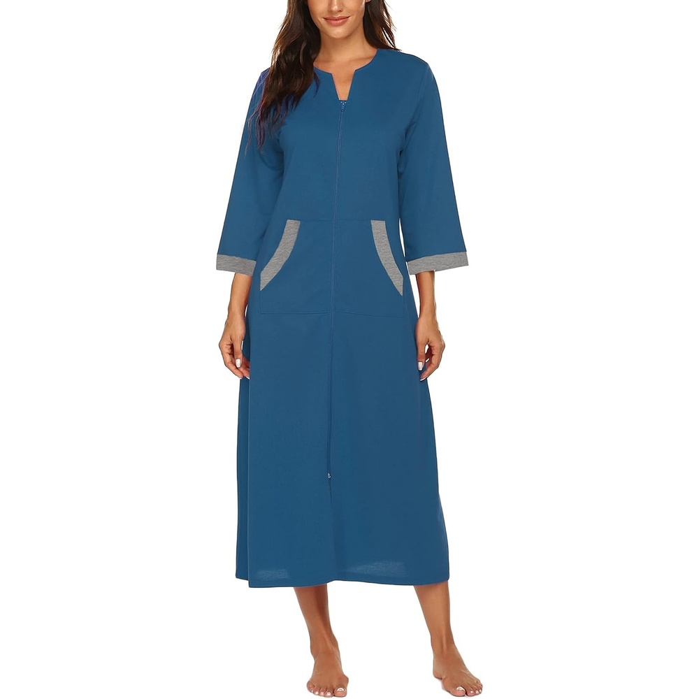 image:imageEkouaer Zip Front Robe Robes for Women